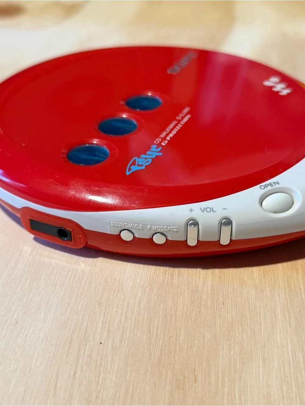 Sony Psyc CD Walkman D-EJ360 G Protection Red Tested Working Read Info Below!